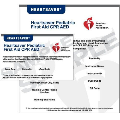 Heartsaver Pediatric First Aid CPR AED